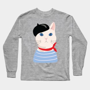 french cat Long Sleeve T-Shirt